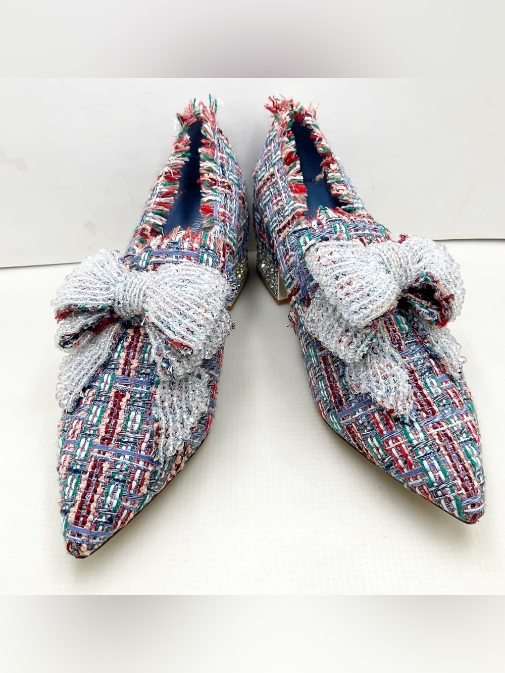 🆕{Jeffrey Campbell} Valensia Pumps in Blue Multi Tweed - Picture 13 of 16